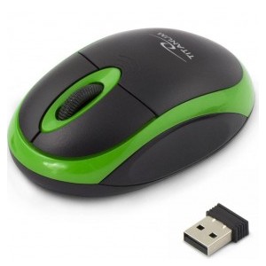 MOUSE WIRELESS TITANUM NERO/VERDE