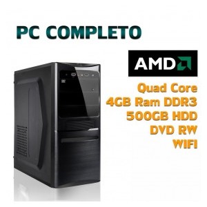 COMPUTER DESKTOP AMD QUAD CORE/4GB/500GB/WIFI