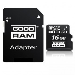 MICRO SD UHS GOODRAM 16GB CLASSE 10 + ADATTATORE SD
