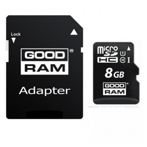MICRO SD UHS GOODRAM 8GB CLASSE 10 + ADATTATORE SD