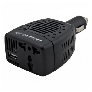 INVERTER ESPERANZA DA AUTO USB 75W NERO